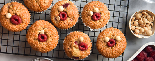 Gluten Free Raspberry & White Chocolate Muffins